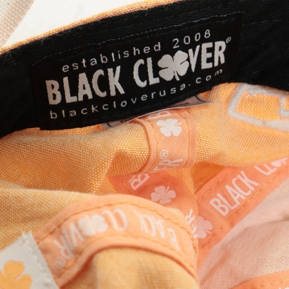 Black Clover LIVE LUCKY‎ TOP GOLF Hat Cap Orange Adjustable Cotton Breathable - Picture 8 of 10